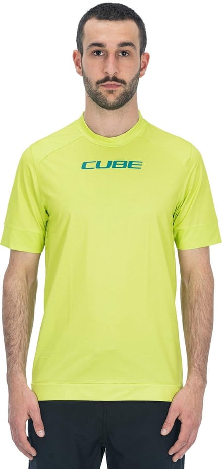 CUBE Fietsshirt ATX ROUND NECK JERSEY S/S LIME M