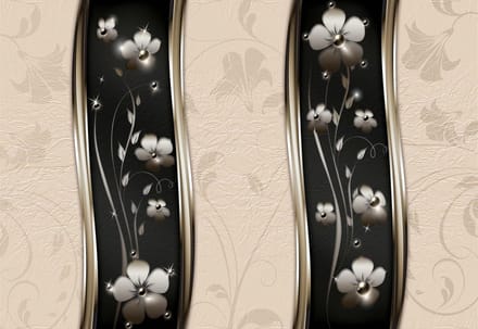 Fotobehang Abstract Floral Pattern | PANORAMIC - 250cm x 104cm | 130g/m2 Vlies
