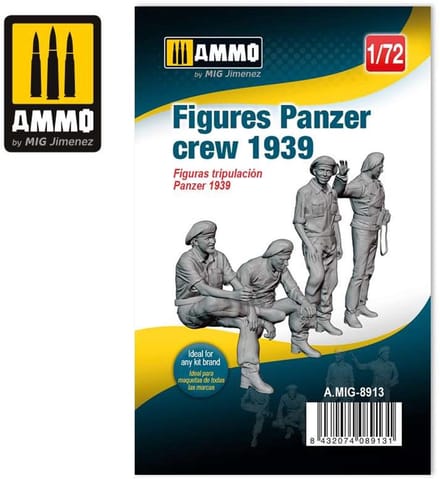 AMMO by Mig Jimenez Modelbouwpakket - AMMO MIG 8913 Figures Panzer crew 1939 Resin onderdeel - 1:72 - Modelbouw