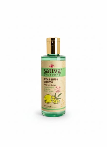 Ayurvedische shampoo met neem & citroen, Sattva Ayurveda, 210 ml