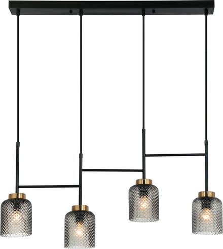 Toolight App1266-4Cp Hanglamp Zwart 20X16X20Cm