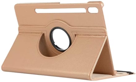 Draaibaar Hoesje - Rotation Tabletcase - Multi stand Case Geschikt voor: Samsung Galaxy Tab S6 (T860) - goud
