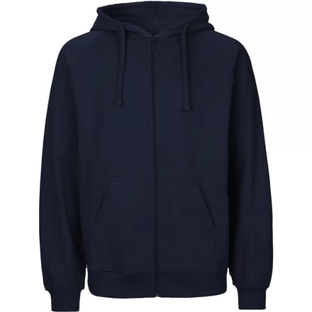 Neutral Unisex Tiger Cotton Hoodie With Zipper NET63301 - Navy - S