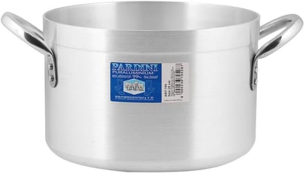 Hoge Aluminium Braadpan met 2 Handgrepen - 24 cm - Grijs