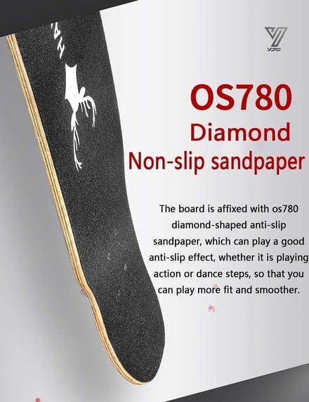 Dance Board Skateboard - Longboard Scooter - Straatrijden - Northeast Hard Rock Maple - 117 x 25 cm - B
