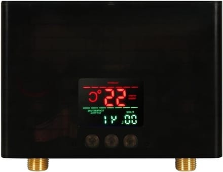 Doorstroomverwarmer - Elektrische Boiler - Direct Warm Water - Compacte Structuur - 210mm - Zwart Rose