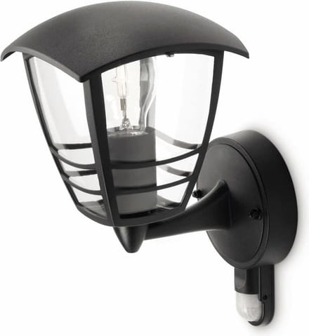 Wandlamp Buiten E27 Spatwaterdicht Zwart 60W Creeklamp Muurlamp