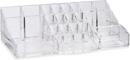 Make-up organizer/opberger 20-vaks 32 x 12 cm van kunststof - Make-up houder