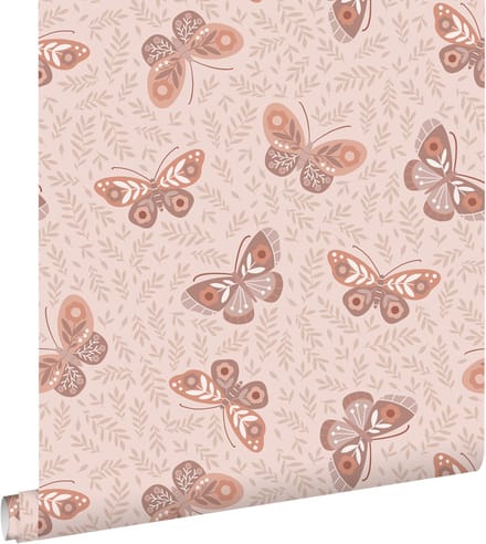 ESTAhome behang vlinders oudroze - 50 x 900 cm - 131891