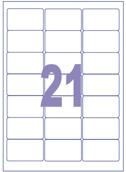 Kangaro etiketen - ILK - 63,5x38,1mm - 100 vel - 21 stickers per vel
