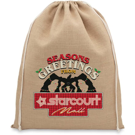 Stranger Things Seasons Greetings Christmas Hessian Sack