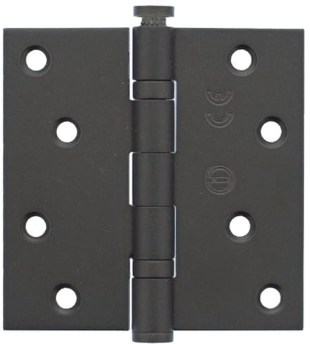 Intersteel Kogellagerscharnier recht 3,5 (89x89x2,5mm) CE inclusief schroeven donker brons