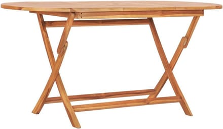 Tuinstafel Klapbaar - Eettafel Hout - Buiten Dineren - Massief Teak - 160x80 cm - Houtkleur
