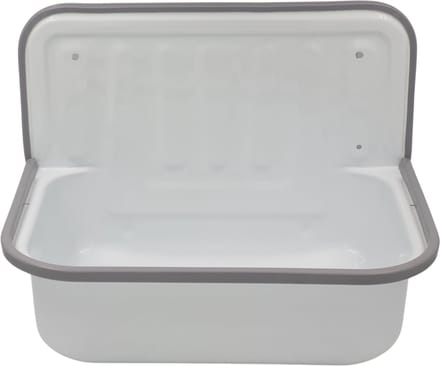 Plieger Uitstortgootsteen - Uitgietbak - Met sifon, plug & ketting - Wit - 50.5cm x 33cm