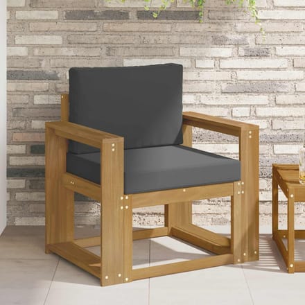 vidaXL - Buitensofa - Polyester - Wit - en - Anthraciet