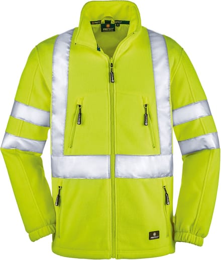 4PROTECT Fleecejas met veiligheidsmarkering Seattle, felgeel