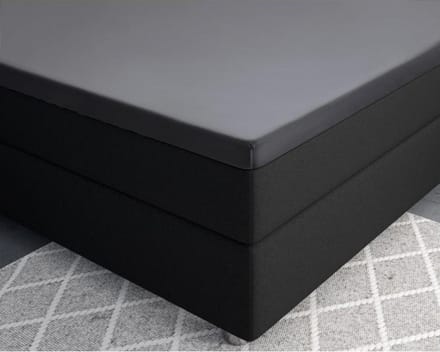 Primaviera Deluxe Satijnen - Topper Hoeslaken - 160 x 200 - Antraciet