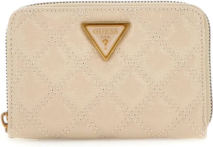 GUESS Portemonnee Giully Zip Around Wallet Almond Beige