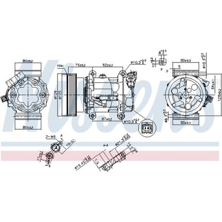 Compressor airconditioning NISSENS 89372