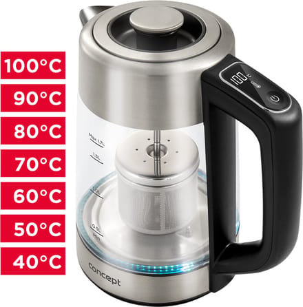 Concept - Waterkoker 1.7L - temperatuurregeling en koffiezetapparaat