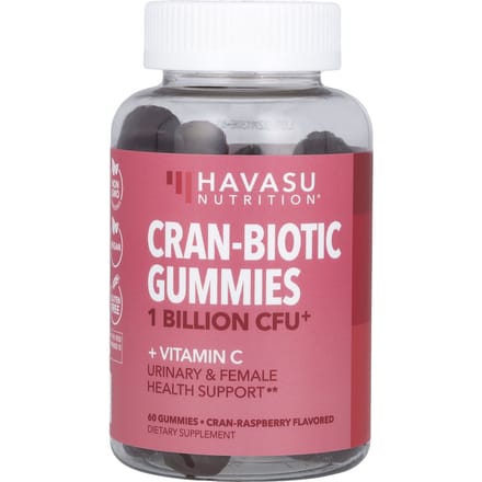 Havasu Nutrition, Cran-Biotic gummies, Cranberry-Framboos, 1 miljard KVE, 60 gummies