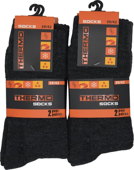 Intersocks - Thermosokken heren - Multipack 4 paar - 39/42 - antracite - SKI