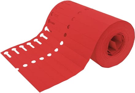 CombiCraft beschrijfbare sleufetiketten rood 120x13mm - per 1000 stuks