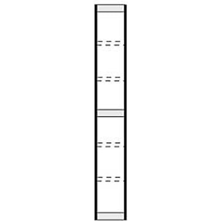 Eindwand, voor stalen rek PROGRESS 2000, H 2600 x D 600 mm, zilver
