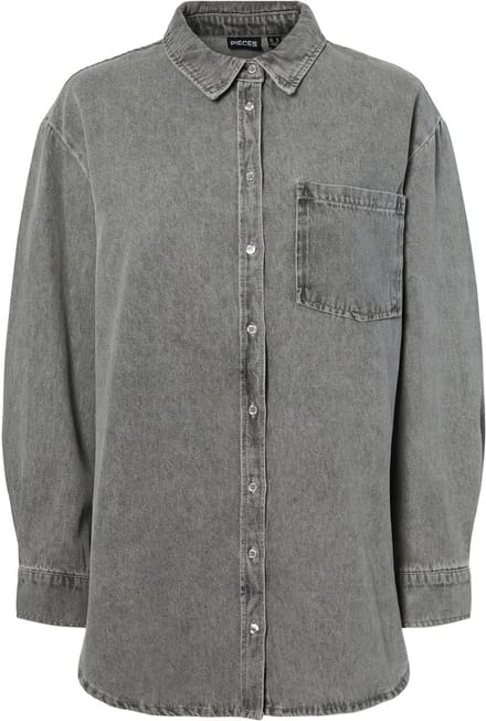 PIECES - PCMAISIE LS DENIM SHIRT NOOS BC - Dames - Blouses