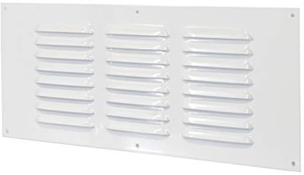 Metalen ventilatierooster voor ventilatie (35x15cm, wit)