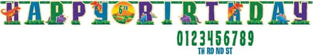 Dinosaurus feestbanner Happy Birthday