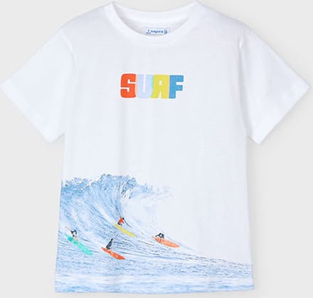 MAYORAL - T-shirt - Maat 92 - Jongens - wit -