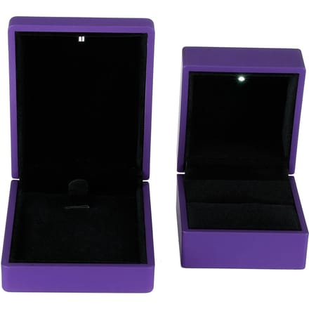 LED Sieraden Display Hanger Ketting Cadeaubox Ringendoos Verloving Bruiloft BenodigdheidPaars