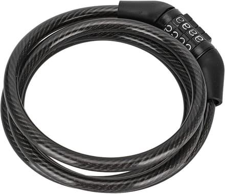Fietsslot met Kabel - Cijferslot - Fiets Beveiligen - 4-cijferige Code - 110 cm Lengte - Zwart