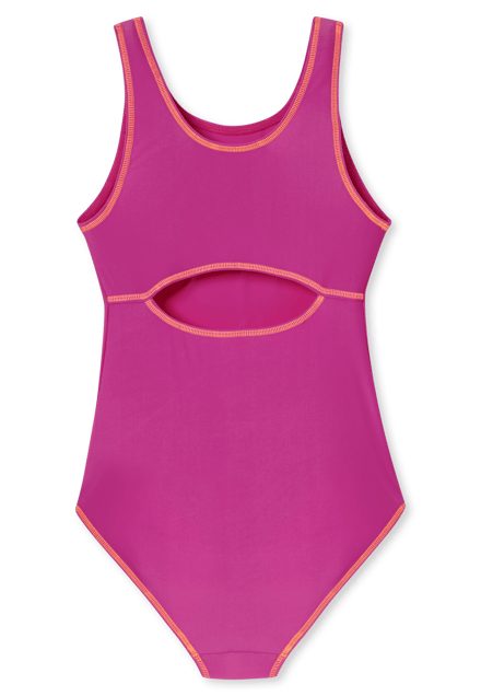 Badpak voor schoolsport, fuchsia - aquablauw 164