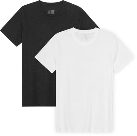 DANISH ENDURANCE T-Shirt voor Heren - Crew Neck - Wit/Zwart - 2 pack - Maat XL