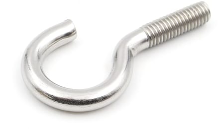 Dailygoods - Set van 10 Gebogen Roestvrijstalen Schroefhaken