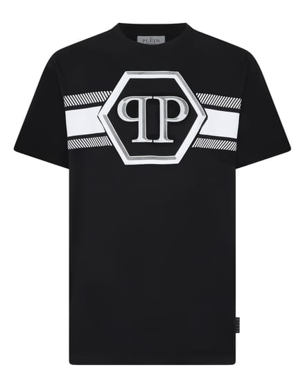 Round Neck T-Shirt Hexagon Line