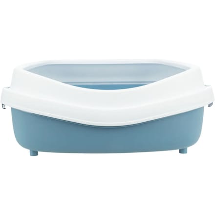 Trixie - Kattenbak Primo - Met Rand - Blauw/Wit - XXL - 71X56X25 cm