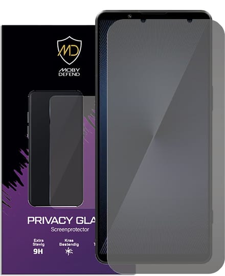 MobyDefend Screenprotector - Geschikt voor Sony Xperia 1 VII - HD Privacy Glass Screensaver