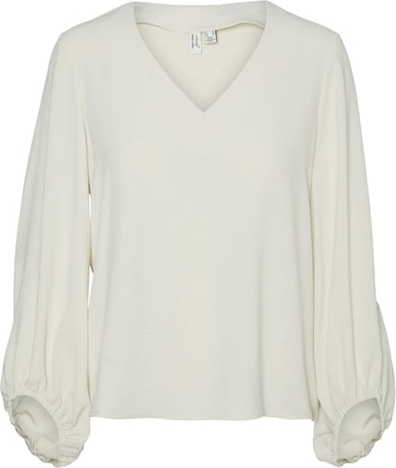 VERO MODA - VMOLIVIA L/S V-NECK TOP WVN BTQ GA - Dames - Blouses