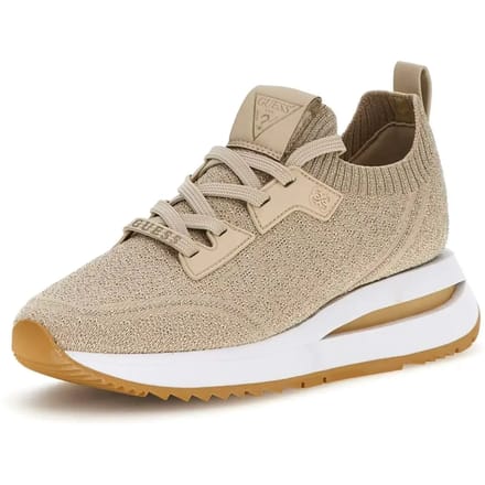 Guess Beigekleurige Polyester Lage Sneakers