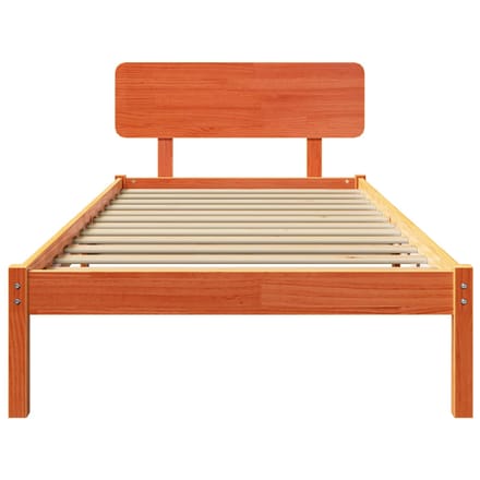 vidaXL - Bedframe - Wasbruin - 100 - x - 200 - cm - Massief - grenenhout