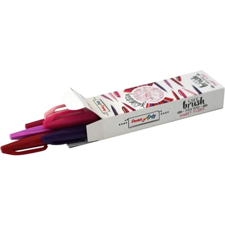 Pentel Arts - Handlettering Brush Pennen - Sweet Flora - 6 stuks