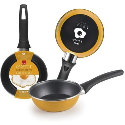 Poêle - IBILI - 14 cm - Acier émaillé vitrifié - Antiadhésif - Compatible induction orange