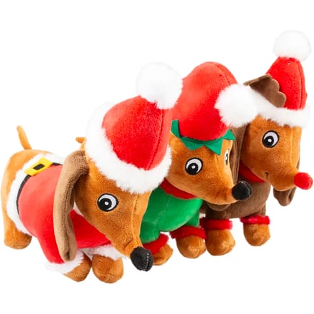 Duvoplus - Hond - Xmas Pluche Hond 27x13x27cm Gemengde Kleuren - 162168