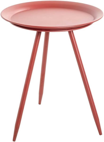 Moderne Bijzettafel Rood - H 47 cm x Ø 38 cm
