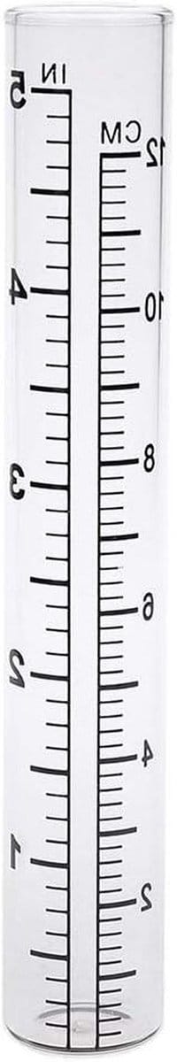 Regenmeter Glas - Watermeter Tuin - Tuin Water Meten - Weerbestendige Constructie - 5 Inch - Helder
