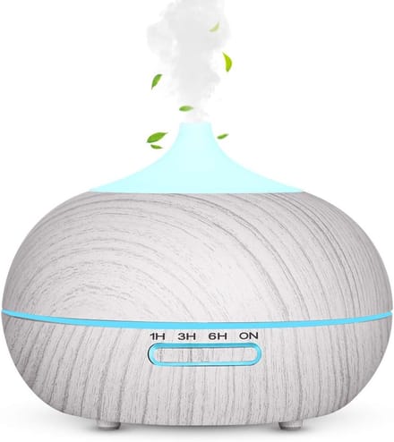 Aroma diffuser luchtbevochtiger 300ml - 7 LED kleuren - 3 timer instellingen - ultrasoon - wit