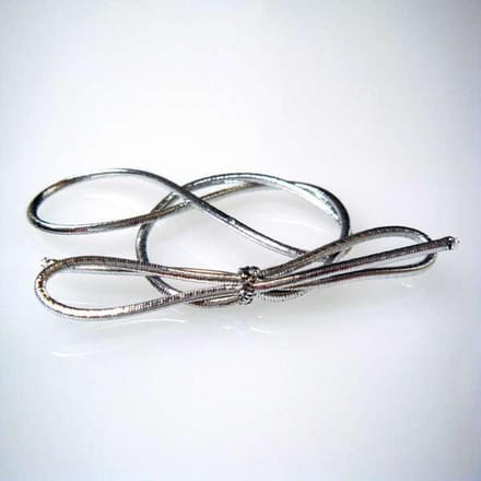 Versierelastiek Metallic Zilver 25,5cm (50 stuks)